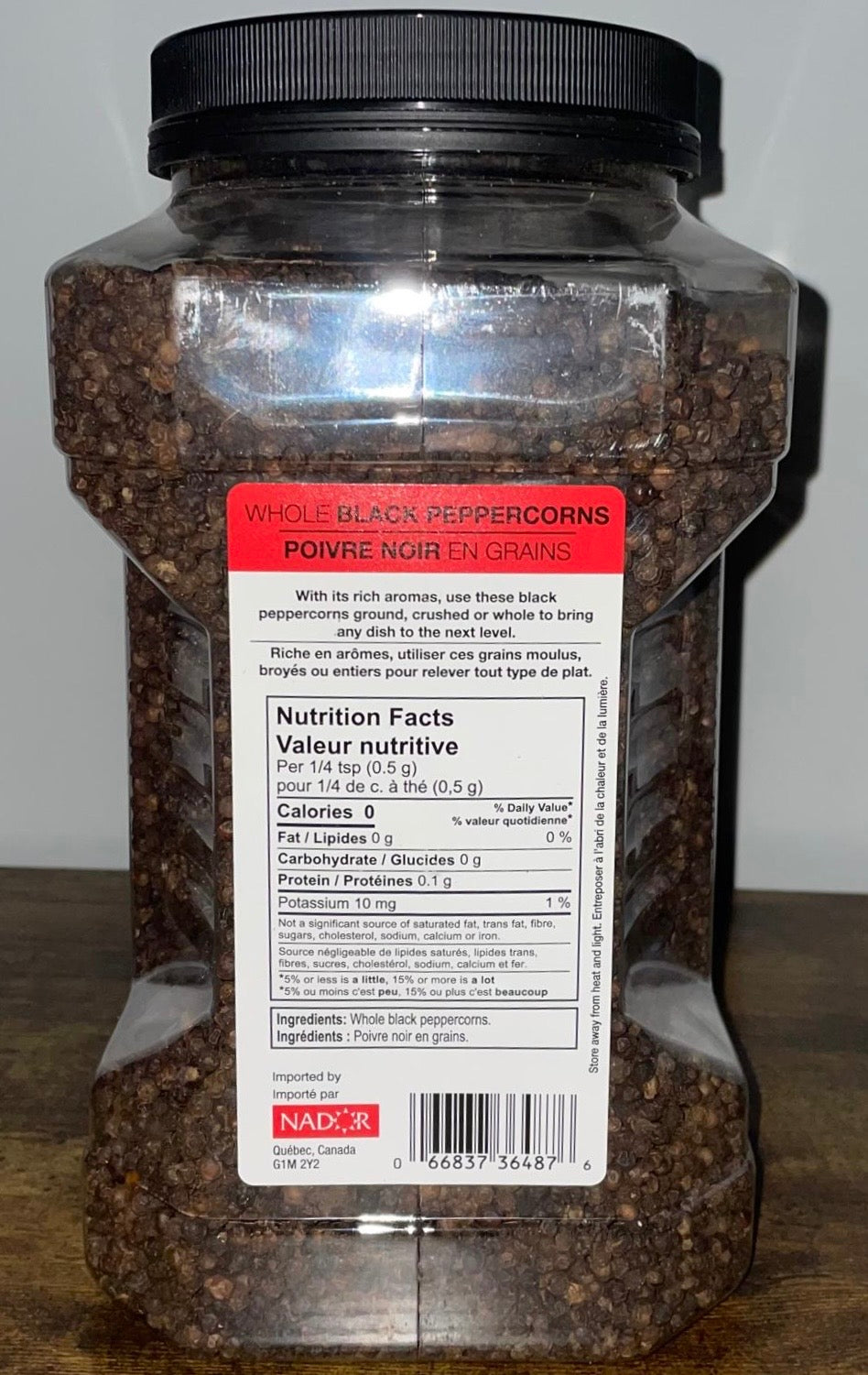 Whole black pepper